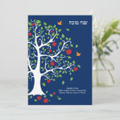 Carte plate de Rosh Hashanah Tree of Life (Debout devant)