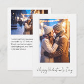Carte plate de Saint-Valentin 'Clean & Simple Happ (Devant / Derrière)