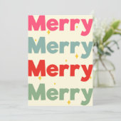 Carte plate de saison des fêtes joyeuse (Debout devant)