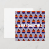 Carte plate de sapin de Noël multicolore (Devant / Derrière)