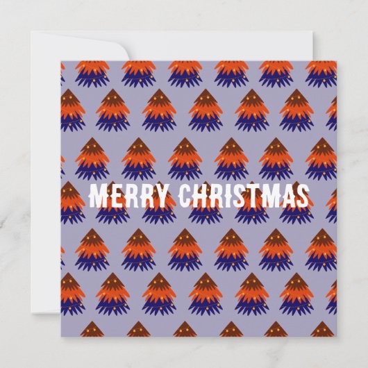 Carte plate de sapin de Noël multicolore (Devant)