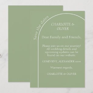 Carte plate de Save The Date minimaliste avec arch