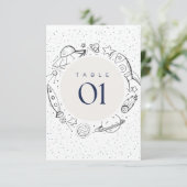 Carte plate de table pour fête d'anniversaire dans (Debout devant)