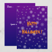Carte plate de toile d'araignée Halloween (Devant / Derrière)