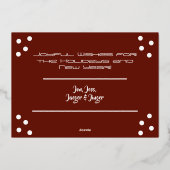 Carte plate de vacances à motif de teckels et pois (Verso)