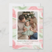 Carte plate de vacances à photo à l'aquarelle mode (Devant)