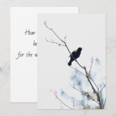 Carte plate de vacances / gratitude du carouge à é (Devant / Derrière)