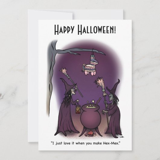 Carte plate de vacances Hex Mex Halloween (Devant)