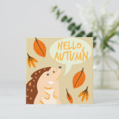Carte plate de vœux d'automne (Debout devant)