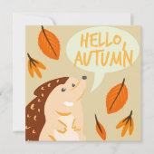 Carte plate de vœux d'automne (Devant)