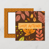 Carte plate de vœux d'automne (Devant / Derrière)