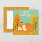 Carte plate de vœux d'automne (Devant / Derrière)
