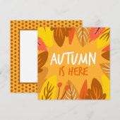 Carte plate de vœux d'automne (Devant / Derrière)
