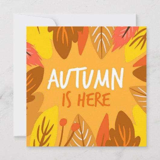 Carte plate de vœux d'automne (Devant)