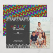 Carte plate de vœux photo Joyeux Noël Slate Look (Devant / Derrière)