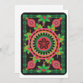 Carte plate de vœux pour Mah Jongg (Devant / Derrière)