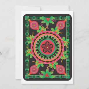 Carte plate de vœux pour Mah Jongg