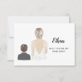 Carte plate demande de garçon d'honneur (Devant)