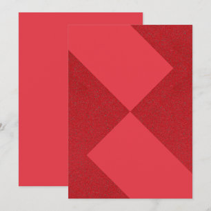 Carte plate diamant rouge abstrait – Personnalisab