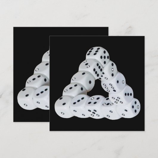 Carte plate Dice d'illusion optique (Devant / Derrière)