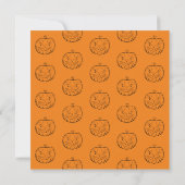 Carte plate d'invitation de citrouille d'Halloween (Dos)