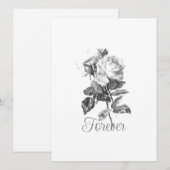 Carte plate d'invitation du jour du mariage (Devant / Derrière)