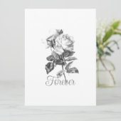 Carte plate d'invitation du jour du mariage (Debout devant)