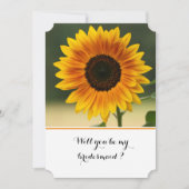 Carte plate d'invitation Tournesol (Devant)