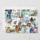 Carte plate Divers Timbres De Postage (Devant)