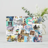 Carte plate Divers Timbres De Postage (Debout devant)