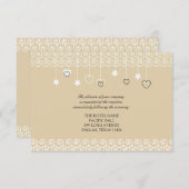 Carte plate d'oiseaux mignons de réception de (Devant / Derrière)