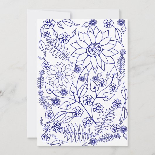 Carte plate doodle (Devant)