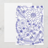 Carte plate doodle (Devant / Derrière)