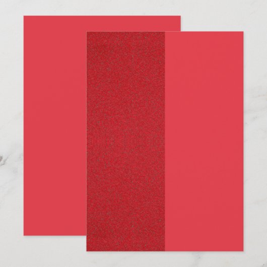 Carte plate duo rouge tomate – Conception personna (Devant / Derrière)