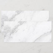 Carte plate en marbre blanc (Devant / Derrière)