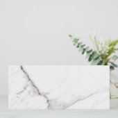 Carte plate en marbre blanc (Debout devant)