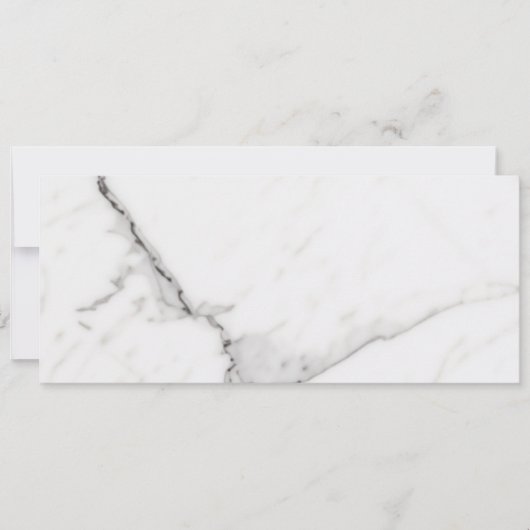 Carte plate en marbre blanc (Devant)