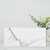 Carte plate en marbre blanc (Debout devant)