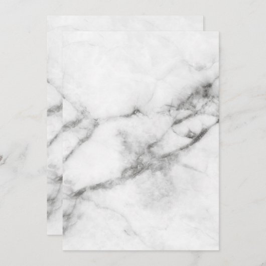 Carte plate en marbre gris (Devant / Derrière)