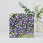 Carte Plate Fleurs de ressort violet (Debout devant)