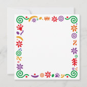 Carte plate florale abstraite – Art folklorique mo (Dos)