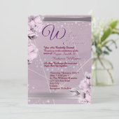 Carte plate florale lavande (Debout devant)