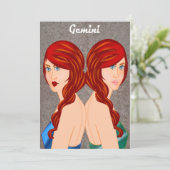 Carte plate Gemini (Debout devant)