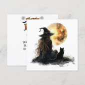 Carte plate Halloween (Devant / Derrière)