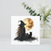 Carte plate Halloween (Debout devant)