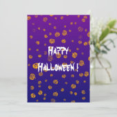 Carte plate Halloween Jack Pumpkins (Debout devant)