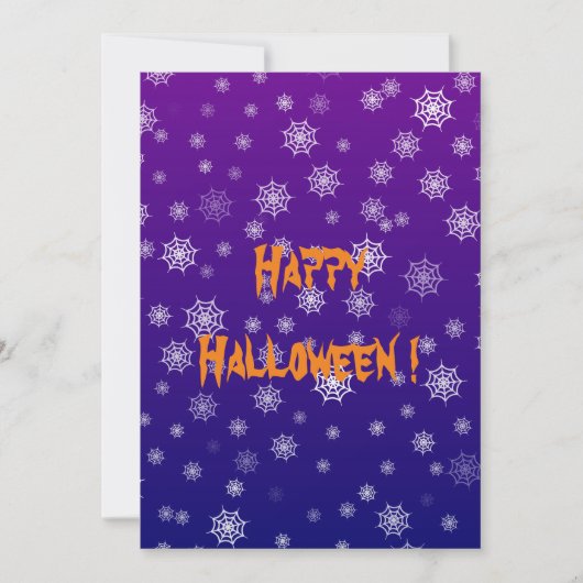 Carte plate Halloween Spider Web (Devant)