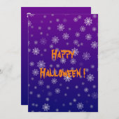 Carte plate Halloween Spider Web (Devant / Derrière)