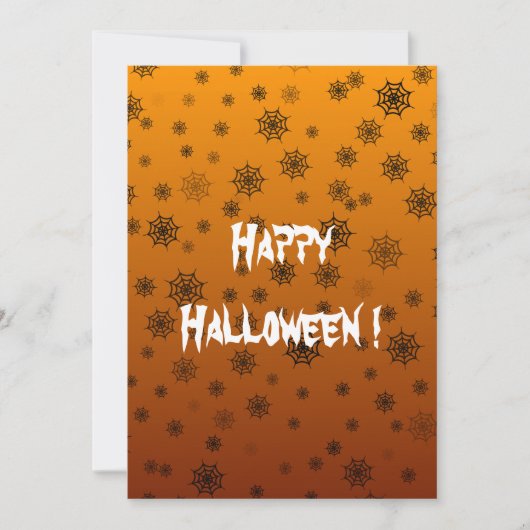 Carte plate Halloween Spider Web (Devant)