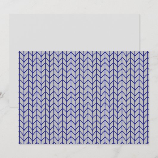 CARTE PLATE/HORIZONTALE 5x7 EN MAILLE GRIS BLEU (Devant / Derrière)